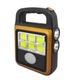 Аккумуляторный ручной фонарь Solar LED light HS-8020 черно-оранжевый с солнечной панелью - изображение 4