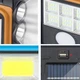 Аккумуляторный ручной фонарь Solar LED light HS-8020 черно-оранжевый с солнечной панелью - изображение 7
