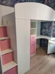 Кровать-чердак со столом, шкафом и полками для детей Fmebel Талса 80х190 - изображение 6