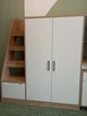 Кровать-чердак со столом, шкафом и полками для детей Fmebel Сиэтл 80х190 - изображение 4