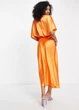 Платье миди атласное однотонное Asos Оранжевое 10898 M (44) - изображение 3