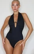 Боди в рубчик с корекцыей бюста PrettyLittleThing Черный 11039 S (42) - изображение 1
