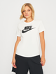 Футболка бавовняна жіноча Nike Club Tee DX7906-100 M Біла з принтом (0196154000550) - зображення 1