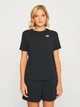Футболка хлопковая женская Nike W Nsw Club Ss Tee DX7902-010 M Черная с принтом (0196153998988) - изображение 1