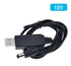 Кабель живлення USB - DC 5.5х2.1 мм з перетворювачем 5v - 12v для роутера, Т2 (1м) - зображення 1