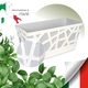 Вазон Idel Flowerbox 40 см сірий/білий 9.4 л - зображення 2
