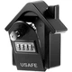 Антивандальный наружный мини сейф для ключей uSafe KS-06, в форме дома, с кодовым замком и ключом, настенный, Черный - изображение 1