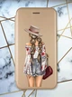 Чохол-книжка золотий з малюнком на Xiaomi Redmi Note 14 4G Дівчина в капелюшку (принт 8) - зображення 1