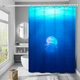 Водонепроницаемая шторка для ванны из полиэстера Bathlux занавеска для ванной комнаты с кольцами 180x180 см (60568) - изображение 2