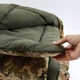 Спальний мішок зимовий з підкладкою із флісу широкий 85*205 з капюшоном, в комплекті з компресійним мішком Піксель - зображення 2