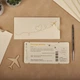 Весільні запрошення у вигляді авіаквитка EVENT CARDS айворі - зображення 2