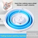 Ультразвуковая портативная мини стиральная машина со складным ведром Ultrasonic Turbine Wash 200об/мин USB + ведро 10л - изображение 10