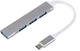 Концентратор/USB-Hub/Перехідник 4 in 1 adapter (Type-C to USB 3.0+USB 2.0*3) Сірий - зображення 1