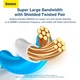 Кабель Baseus high Speed Seven types of RJ45 10gigabit network cable (round cable) |0.5m| чорний - зображення 10