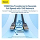 Кабель Baseus high Speed Seven types of RJ45 10gigabit network cable (round cable) |5m| чорний - зображення 8