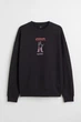 Чоловічий світшот H&M (10056) L Чорний - изображение 2