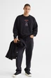 Чоловічий світшот H&M (10056) L Чорний - изображение 4
