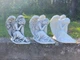 Садова фігура білий Ангел з крилами, садова скульптура дівчинка з крилами ручного розпису 25 см - зображення 2