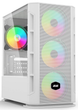 Корпус 2E Gaming Calleo GB700W, без БЖ, 2xUSB 3.0, 1xUSB 2.0, 4x120mm ARGB, controller with remote, TG Side Window, mATX, білий - зображення 1