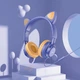 Наушники Hoco проводные Cat Ear W36 Blue-Orange Синий (W36) - изображение 3