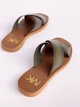 Слайды женские Michael Kors Glenda Burnished Leather Slide sandal (размер: 37) - изображение 2