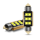 Автолампа Festoon, цоколь SV8.5-8, 3030 х 6 smd линзованые, 41 мм, белый, 12-24 В - изображение 2