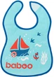 Бавовняний нагрудник Baboo Marine 3+ місяці Синій (5057778110115) - зображення 1