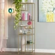 Дизайнерский Стеллаж в стиле Loft Design 500x30x170h Золотой/Стекло ATL755 - изображение 8