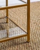 Дизайнерский Стеллаж в стиле Loft Design 500x30x170h Золотой/Стекло ATL755 - изображение 5