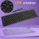 Дротова клавіатура USB для ПК та ноутбука UKC X1-K107 мембранна, офісна, 104 клавіші Чорна - зображення 1