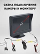 Автомобильный монитор Digital TFT 4.3" для двух камер - заднего вида и регистратора, парковочный экран - изображение 4
