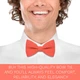 Бабочка Bow Tie House маленькая Coral льняная 10251S - изображение 5