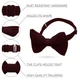Метелик Bow Tie House маленький темно-червоний - креп 10473S - зображення 2
