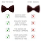 Метелик Bow Tie House маленький темно-червоний - креп 10473S - зображення 3