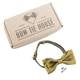 Бабочка Bow Tie House маленькая кожаная Bronze 10374S - изображение 5