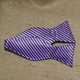 Галстук-бабочка Bow Tie House Basic в черную и фиолетовую полоску 00565 - изображение 2