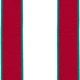 Подтяжки Bow Tie House красные с зеленой окантовкой 07797 - изображение 3