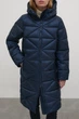 Длинная зимняя куртка стеганая Finn Flare FWB11075-101 синяя M - изображение 3