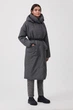 Длинное зимнее пальто с поясом Finn Flare FAB11028-200 черное XL - изображение 2
