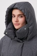 Длинное зимнее пальто с поясом Finn Flare FAB11028-200 черное XL - изображение 4