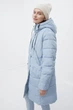 Длинная зимняя женская куртка Finn Flare FWB11068-124 down fill голубая L - изображение 3