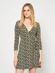 Платье на запах для беременных короткое летнее женское Stradivarius 6380/830/004 S Зеленое с черным (SZ06380830004022) - изображение 1