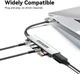 USB-хаб Essager 7 in 1 USB C HUB 60W HDMI 4K, Type-C, USB 3.2, USB 2.0, TF, SD Grey (EHB07-QH0G-Z) - изображение 9