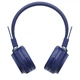 Наушники Bluetooth Hoco W25 Promise wireless headphones + слот microSD Blue - изображение 2