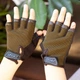 Перчатки велосипедные Sporty беспалые детские спортивные Solid Dark-Green - изображение 1