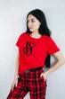 Фланелевий домашній костюм Victoria's Secret футболка та штани XS червоний в клітинку - зображення 2