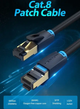 Мережевий кабель Vention Cat.8 SFTP Patch Cable 1M Black (IKABF) (IKABF) - изображение 2