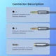 Аудио кабель Essager Teana Headphone Audio Splitter 3.5 мм Female to Dual 3.5 мм Jack Male Aux Cable 0.25 м Grey (EYPS35-TLB0G) - изображение 4