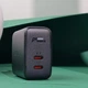 Сетевое зарядное устройство Acefast A9 PD 40Вт (2 Type-C) black AFA9B - изображение 9