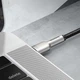 Кабель Baseus CATJK-C01 Cafule Metal Type-C to Type-C 100W 1 m black - изображение 3